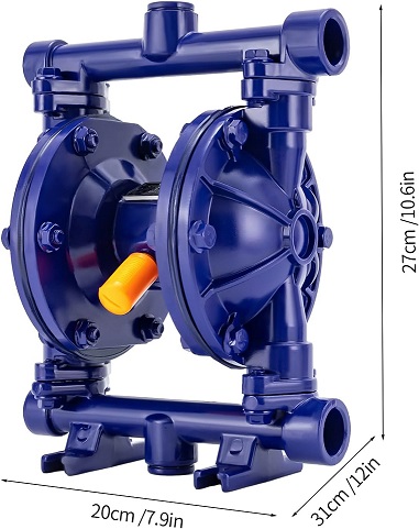 SP-SS40-FL304 Double Diaphragm Pump - Side Profile